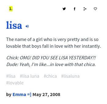 lisa urban dictionary